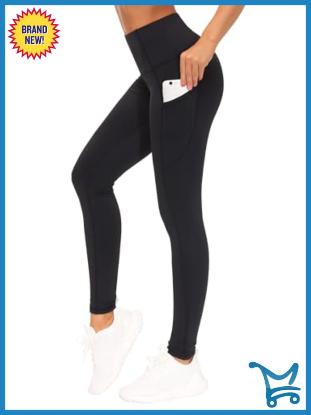Thick High Waist Yoga Leggings with Pockets, Ultra Stretch